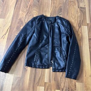 Faux leather studded jacket Shacket